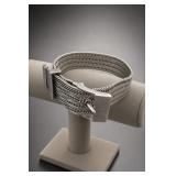 Lois Hill 47g Sterling Silver Buckle Bracelet