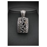 BSK Sterling Silver Openwork Scroll Pendant