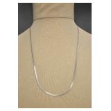 Silver-Tone Herringbone Chain Necklace