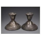Pair of Weighted Sterling Silver Candlesticks