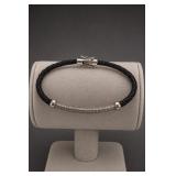 Sterling Silver & Leather Bracelet