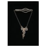 Sterling Silver & 10k Gold Saddle Tie Bar