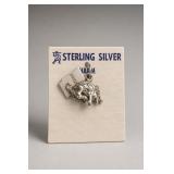 Sterling Silver Arkansas Razorback Charm