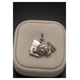 Sterling Silver Arkansas Razorbacks Charm