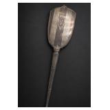Large Engraved Sterling Silver Hand Mirror