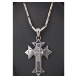 Heavy Stainless Steel Cross Pendant Necklace