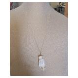 Sterling Silver Chain & Quartz Pendant