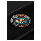 Vintage West German Brooch & Clip Earring Set