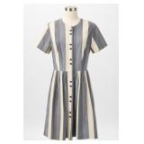 Spiegels Grey Button-front w pleated skirt Dress