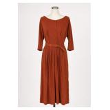 Reformation Belted, pleated skirt Midi dress