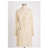 Arlene Andrews Love Lace-Trim Belted Dress Dress