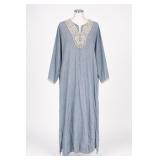 Evelyn Pearson Size L Pinstripe Maxi Dress