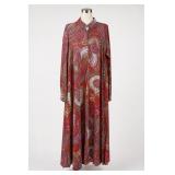 Paisley Long-Sleeve Maxi Dress