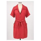 Skimma Belted zip-front shirt dress Dress