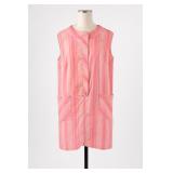 Pink Striped Sleeveless Shift Dress