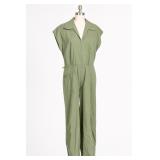 Handmade Green Zip-Front Romper