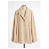 Cream Textured Cape Coat