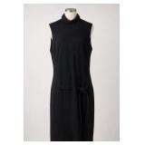 Sleeveless mock-neck, zip-back Dress