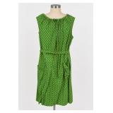 NPC Fashions Green Floral Zip-Front Dress