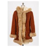 Winter Coat Leather Size 12