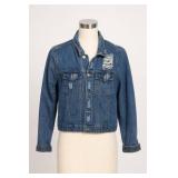 FOREVER 21 Distressed Jacket denim textile Size M