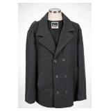 alpine SWISS Collared Coat textile fabric Size XL