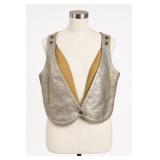 Fine Leathers Cropped Vest Size M