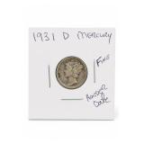 1931-D Mercury Dime