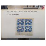 1954 Scott C48 4Â¢ Airmail Plate Block 25034