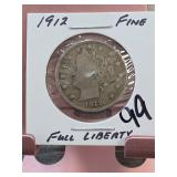 1910 Liberty Head V Nickel