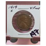 1927-S Lincoln Wheat Cent, Fine