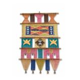 Don Freedman-Style Cotton & Wood Wall Hanging
