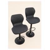 Gray Adjustable Swivel Bar Stools