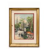 Blondin Paris, Place Du Tertre Framed Etching