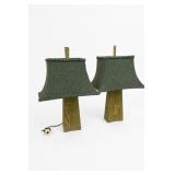 Pair Of 1970s Organic Modern Table Lamps Look!!