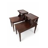 Mid-Century Mahogany Step Tables