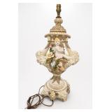 Capodimonte-Style Cherub Porcelain Table Lamp