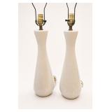 1950s–1960s MCM Crackle-Glaze Ceramic Lamps