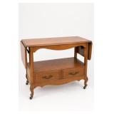 French Provincial-Style Drop-Leaf Buffet Cart