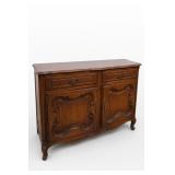 Louis XV Style Serpentine Wood Buffet w Mirror