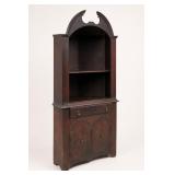 Dark Wood Corner Cupboard