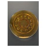 Vintage Fenton Amber Bubble Pattern Glass Platter