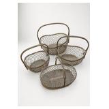 4pc Brass Wire Baskets, 20.4 Lbs