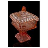 Pink Amber Wedding Cake Box Covered Dish