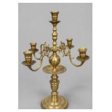 Brass-Tone Five-Light Candelabrum
