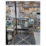 Gold-Tone Two-Tier Side Table