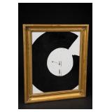 Framed Black-and-White Abstract Artwork