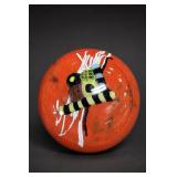 Handmade Signed Art Glass Paperweight