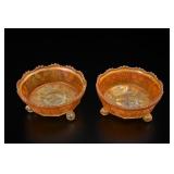Fenton Carnival Glass Butterflies & Berry Bowls