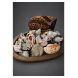 Carved Painted Wooden Mask Plaque